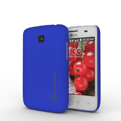 Ghostek Stealth LG Optimus E430 E435 L3 2 II Blue Hybrid Armor Carrying Case - Lifetime Warranty - Super Slim Fitted Protection Smooth Non-Slip Matte Light Case for LG Optimus L3 II 2 E435 E430 Optimus II 2 GHOCAS28