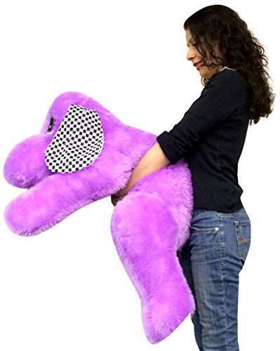 purple stuffed dog