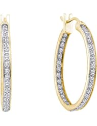 0.25CTW ROUND DIAMOND FASHION HOOPS