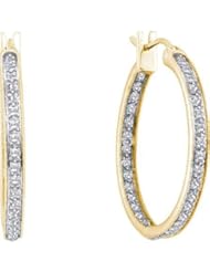 0.25CTW ROUND DIAMOND FASHION HOOPS