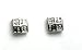 Diamond Earrings 0.80k G.S.I Princess And Baguette Cut Diamonds on 14k White Gold with Post Earrings