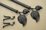 Review Drapery Hardware  / NEW Decorative Curtain Rod #33, 66-120 inch, Black