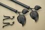 A&F Rod D�cor - NEW Decorative Curtain Rod #33, 66-120 inch, Black