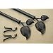 A&F Rod D�cor - NEW Decorative Curtain Rod #33, 66-120 inch, Black