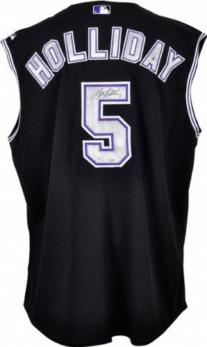 Matt Holliday Autographed Jersey | Details: Colorado Rockies, Black Majestic Vest