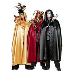 Herrenkostüm Venezianisches Cape Schwarz, Gr. 54