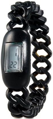 True Silicone Waterproof Anion Negative Ion Sports Bracelet Wrist Watch with Calendar Display (Black)