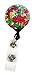 Buttonsmith Tiffany Poppy Tinker Reel Retractable Badge Reel - with Alligator Clip and Extra-Long 36 inch Standard Duty Cord - Made in The USA