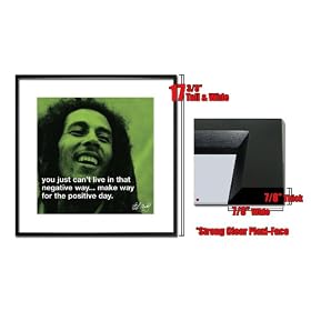 41yqlz%2BddEL. SL500 AA280  FRAMED BOB MARLEY QUOTE POSITIVE DAY RASTA ART PRINT FR SS051