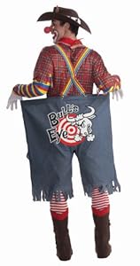 Men's Rodeo Clown Costume, Multi-Colored, One Size