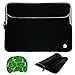 Durable Neoprene Sleeve with Exterior Accessory Pocket, (Black with Grey Trim) for Acer AS5253-BZ684 15.6-Inch Laptop + 