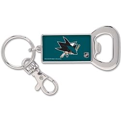San Jose Sharks Bottle Opener Metal Keychain