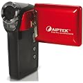 Aiptek T230 Camcorder (5 Megapixel, 4-fach Digital Zoom, 6,1 cm (2,4 Zoll) TFT Display, Micro SD/SDHC Kartenslot, AV-Out) rot
