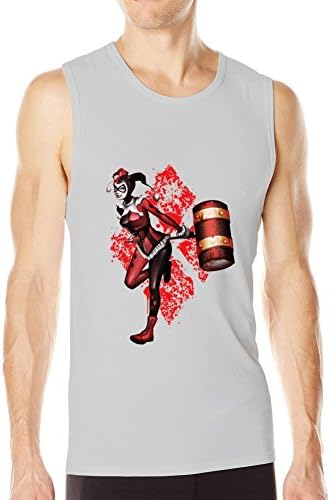 Custom DC Comics Harley Quinn And Joker Ash Tank Top