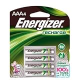Energizer AAA NIMh Rechargeable Batteries 4 Pack - NH12BP4