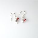 Coral and Thai Teardrop Earring
