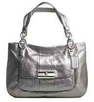 Coach Kristin Leather East West Zip Satchel Bag Purse Tote 16814 Gunmetal