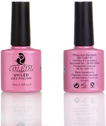 COLEDL 2 x Bottles Nail Art UV Gel Polish BASE + TOP Coat Soak Off Gelish Varnish For Tips Beauty