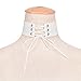 JoJo & Lin Vintage Chic Choker Harajuku Velvet Belt with Exaggerated Collar Chain Necklace for Women Gothic Style Harness Necklace (White)