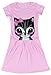 Wind Girl Little Girls' Summer Cat Cartoon Pattern Grey Dress(FBA)