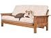 Cottage Futon 80957211182C Augusta Oak Chair Size Futon Frame - Medium Oak - Mattress sold seperately
