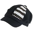 KNIT PANEL NEWSBOY GATSBY DRIVER CABBY CAP HAT * BLACK and White * Small / Medium