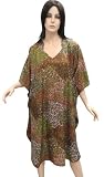 Eye Catching Printed Plus Size Kaftan Caftan Cover up Tunic Valentine's Day Gift