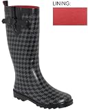 Capelli New York Shiny Classic Houndstooth Printed Lades Tall Sporty Rain Boot Grey Combo 7 Capelli New York Shiny Classic Houndstooth Printed Lades Tall Sporty Rain Boot Grey Combo 7