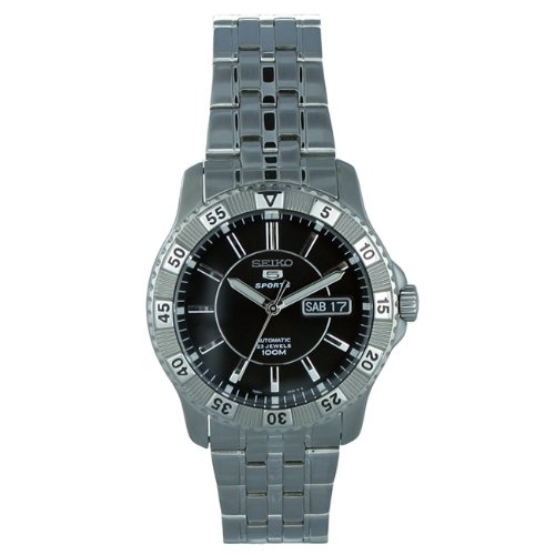 Seiko Women's SNZJ23 Stainless Steel Analog with Black Dial Watch