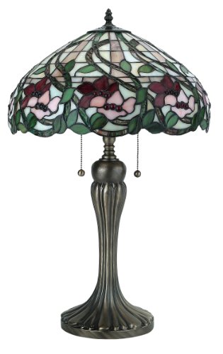 Click To Lite Source C4860 Elon Table Lamp, Antique Bronze with Tiffany Shade Details... Lite Source C4860 Elon Table Lamp, Antique Bronze with Tiffany Shade