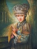 12X16 inch Chinese Portrait Canvas Art Repro Cute Hmong Girl