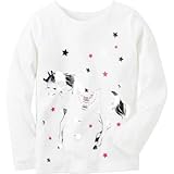 Carter's(カーターズ) ロングスリーブユニコーングラフィックティ ホワイト トップス長袖Tシャツ 6ヶ月【並行輸入】