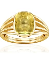 14K Yellow Gold Cushion Cut Yellow Sapphire Solitaire Ring