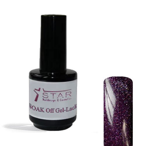 SOAK Off GEL-Lack 2 in 1 Glitter-Effekt royal purple 15 ml Preisvergleich