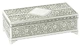 Juliana Silver Plated Trinket Box Antique Finish - Gift Boxed and with Pouch