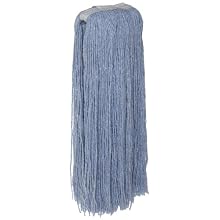 Zephyr Blendup Blue Blended Natural and Synthetic Fibers Cut End Wet Mop Head (Pack of 12)