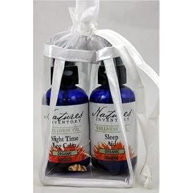 Essential Oil - Night Time Leg Calm and Sleep Aid - Gift Pack Includes Full Size Bottle of Each Formula - Two 2 Ounce Bottles - Certified Organic - Made in USA