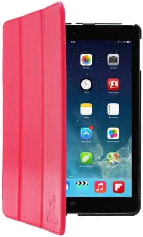 August Lion® Premium Thin PU Leather Smart Case Cover for Apple iPad Air - HOT PINK