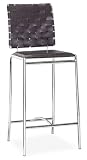 Criss Cross Set of 2 Counter Chairs in Espresso Finish By Zuo Modern