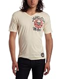 Affliction Men’s Hot Rod Junkie V-Neck Tee, Dirty White, Medium