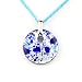Murano Glass Pendant Jewelry - Mila Blue/Silver Style1