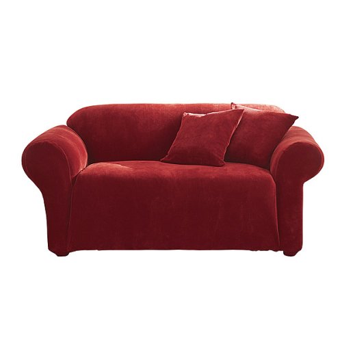 Stretch Pique Slipcover Collection - Garnet