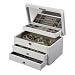 "Katherine" Mele & Co. Locking Jewelry Box in White