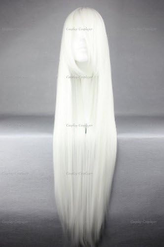 CosplayerWorld Cosplay Wigs Vampire Knight Hiou Shizuka Wig For Convention Party Show White 100cm 380g WIG-018g3