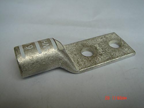 Huya UL Listed DB311243-250 Code Conductor Lug, Two Hole, Standard Barrel With Window, 300kcmil Copper Conductor Size, 1/2'' Stud Hole Size, 1.75" Stud Hole Spacing, 1-1/2" Wire Strip Length (Price For: Pack of 100)