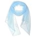 Wrapables Solid Color 100% Silk Long Scarf, Sky Blue