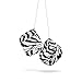 Unique Imports Black & White Zebra Fuzzy Dice one Pair