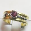 14K Two-Tone Gold Ruby Ring