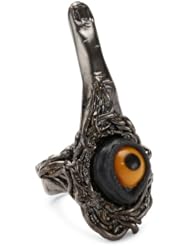 CHRISHABANA "Eves Eye" Gunmetal Plated Brass Ring, Size 8