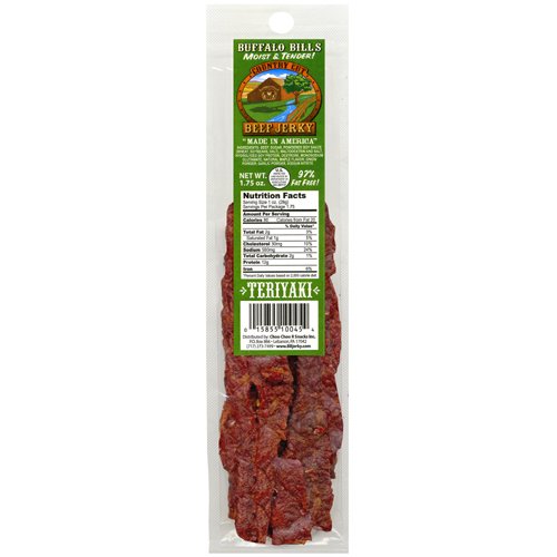 Buffalo Bills 1.75oz Teriyaki Country Cut Beef Jerky Pack by Choo Choo R Snacks, Inc.